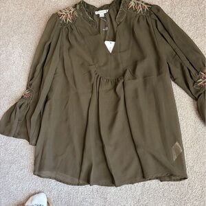 Carolina Belle Montreal Boho Tunic Top | NWT | Flowy Relaxed Fit | Size Small